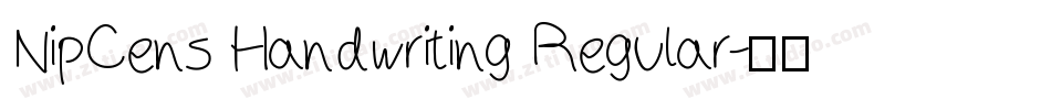 NipCens Handwriting Regular字体转换